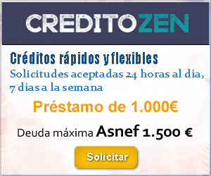 Creditozen - Un minicrédito barato que admite hasta 3000 euros de deuda en ASNEF