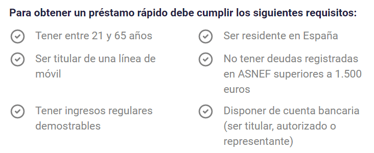 Requisitos para obtener un prestamo Creditozen