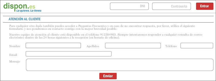 Contacto para resolver dudas con los minipréstamos de Dispón