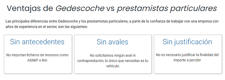 Ventajas de Creditos con GEdescoche