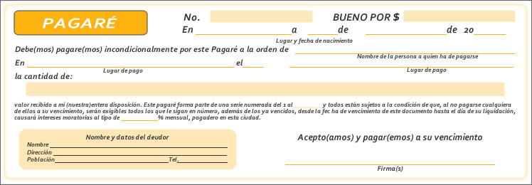 Documento de pagaré