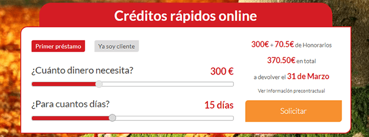 Simulador créditos Prestamo10