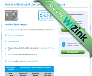 Tarjeta de crédito Visa Barclaycard con descuentos en tus compras, protección de compras online y garantía antifraude