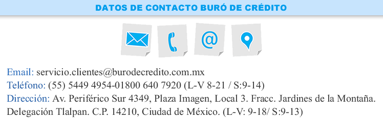 contacto Buró de Crédito