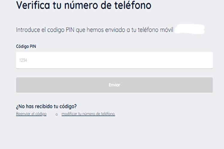 Simulación Minicrédito Azlo - Verificación número de teléfono