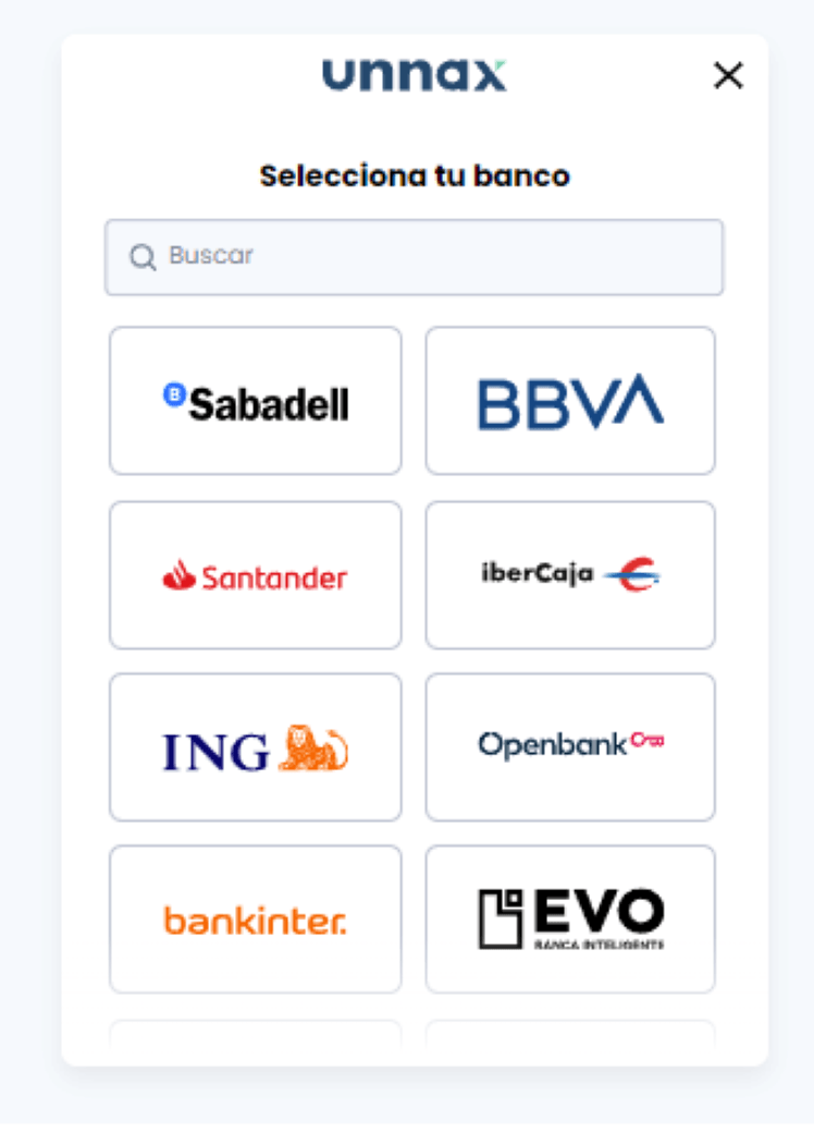 Simulación Minicrédito Loaney - Acceso banca online a través de Unnax