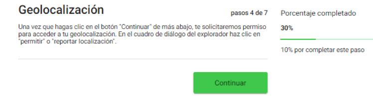 Simulación Minicrédito Loaney - Permiso de acceso a nuestra Geolocalización