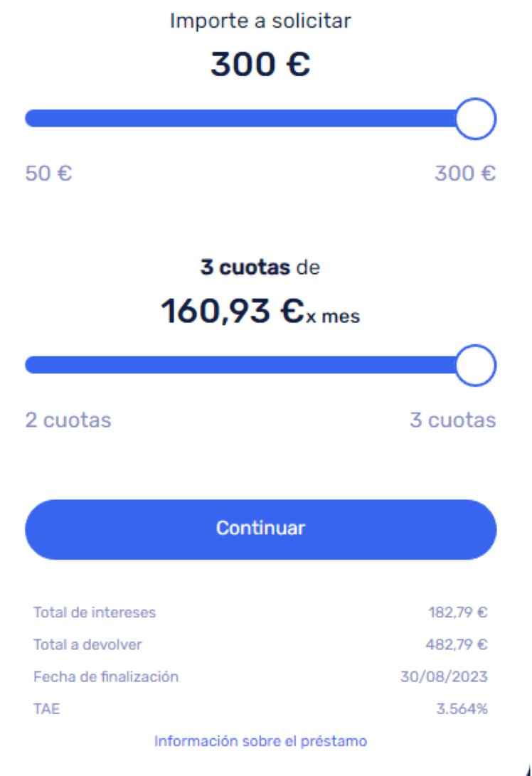 Pareto Minicrédito - Simulador principal 