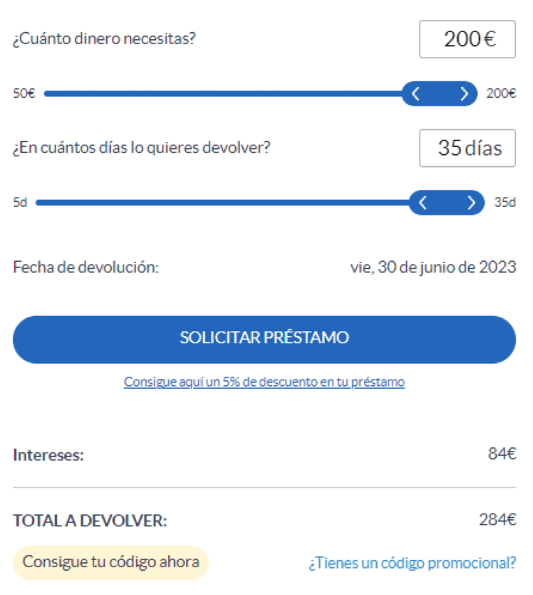 Simulación Minicrédito Quebueno - Simulador home entidad