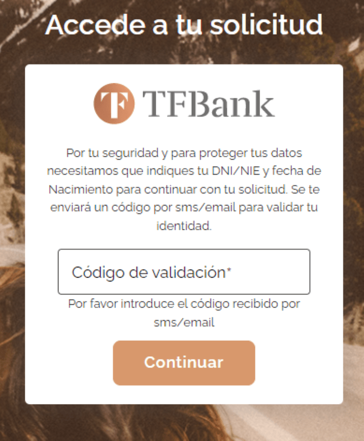 Simulación Préstamo TF Bank- Verificación identidad solicitante